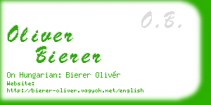 oliver bierer business card