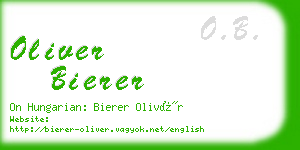 oliver bierer business card